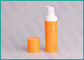 化粧品のためのオレンジPP空気のない15ml 50ml 30mlポンプびんシリンダー形