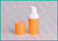 化粧品のためのオレンジPP空気のない15ml 50ml 30mlポンプびんシリンダー形